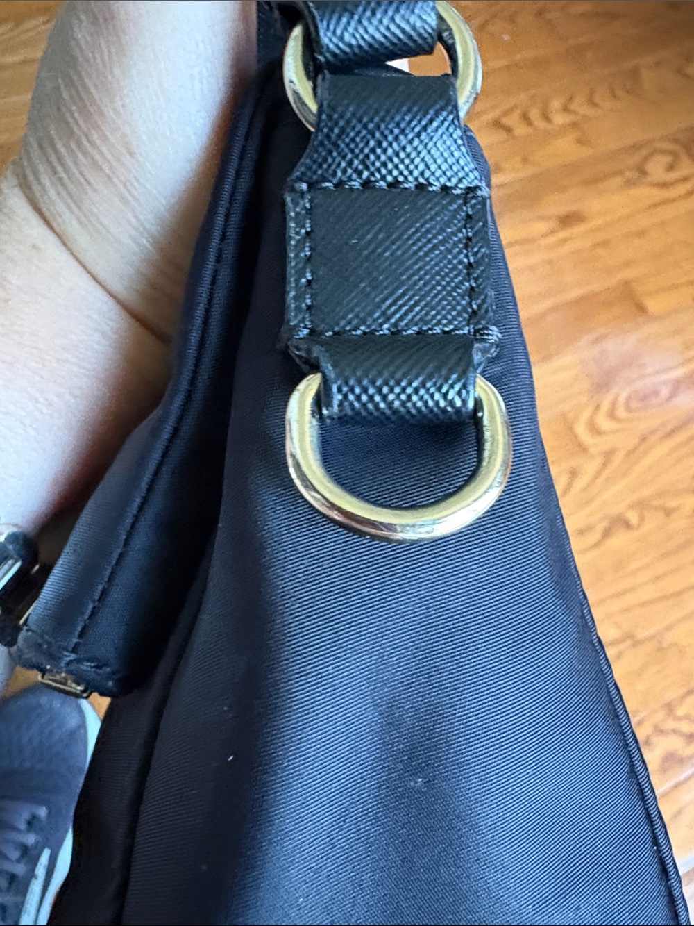 Kate Spade Blake Avenue Miri Black Nylon Flap Shoulder Bag Satchel with D-rings - Picture 16 of 17
